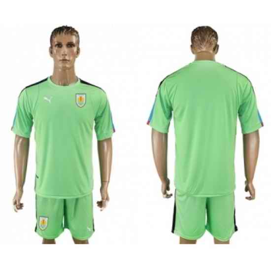 Uruguay Blank Green Goalkeeper Soccer Country Jersey